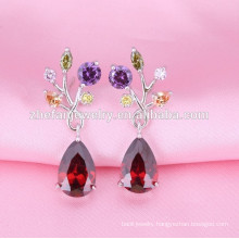 wholesalewomen fashion earring designs vintage ruby teardrop earring
